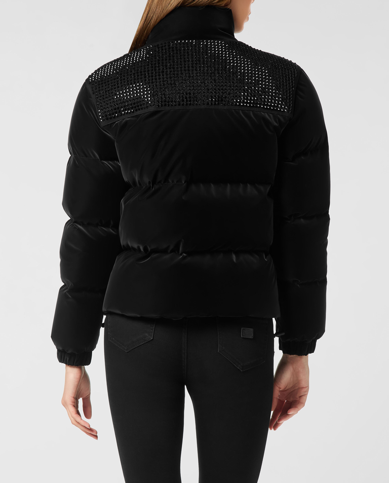 Czarna kurtka puchowa Strass - Image #3