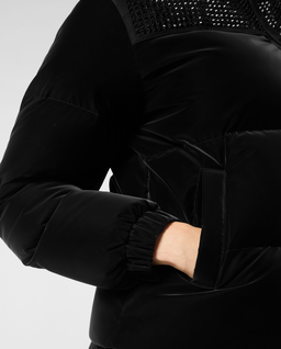 Czarna kurtka puchowa Strass - Image #6