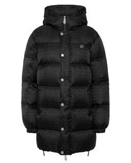 Pikowana kurtka puchowa z monogramem - Image #1