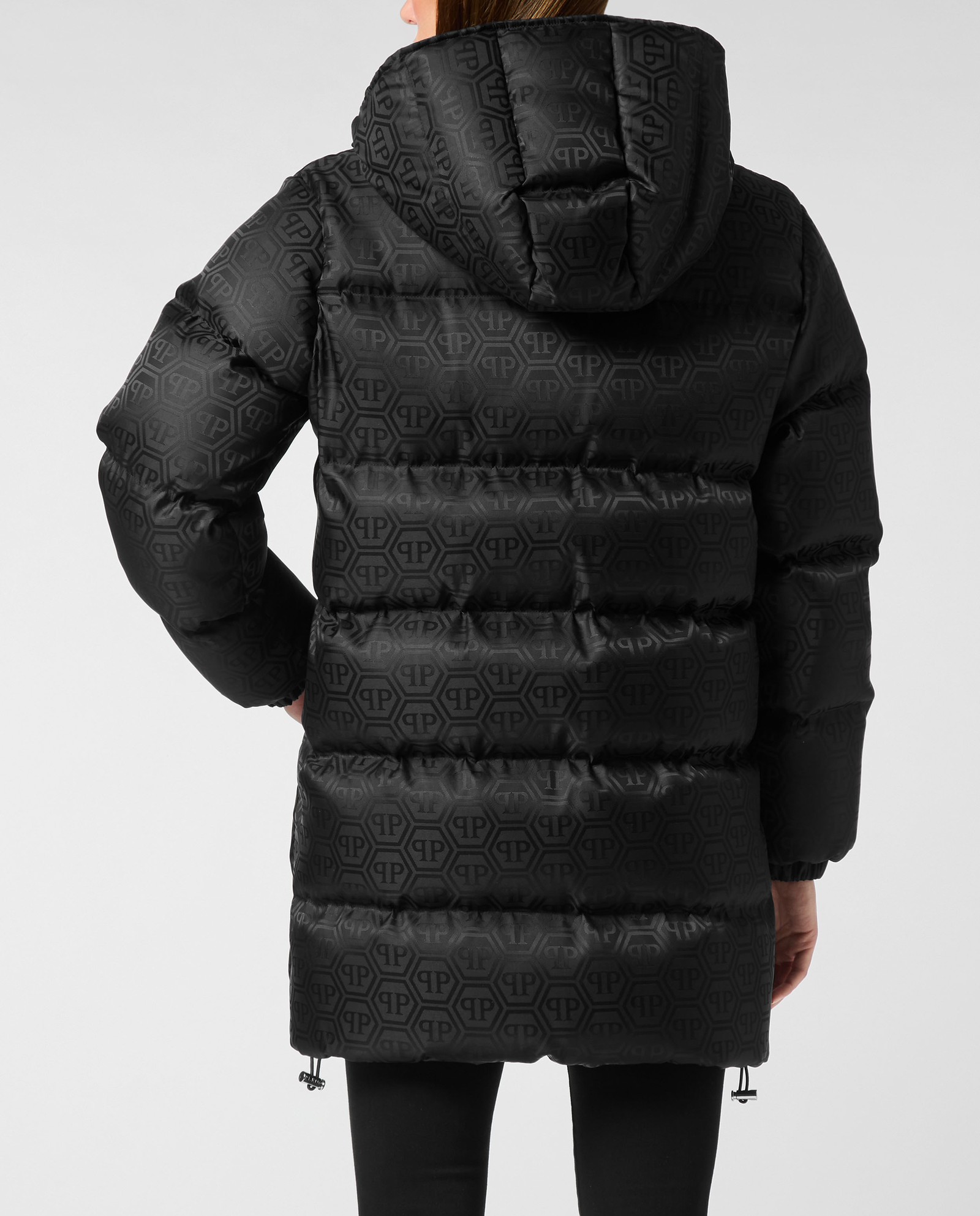 Pikowana kurtka puchowa z monogramem - Image #3