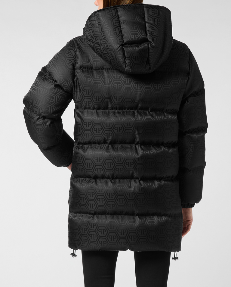 Pikowana kurtka puchowa z monogramem - Image #3