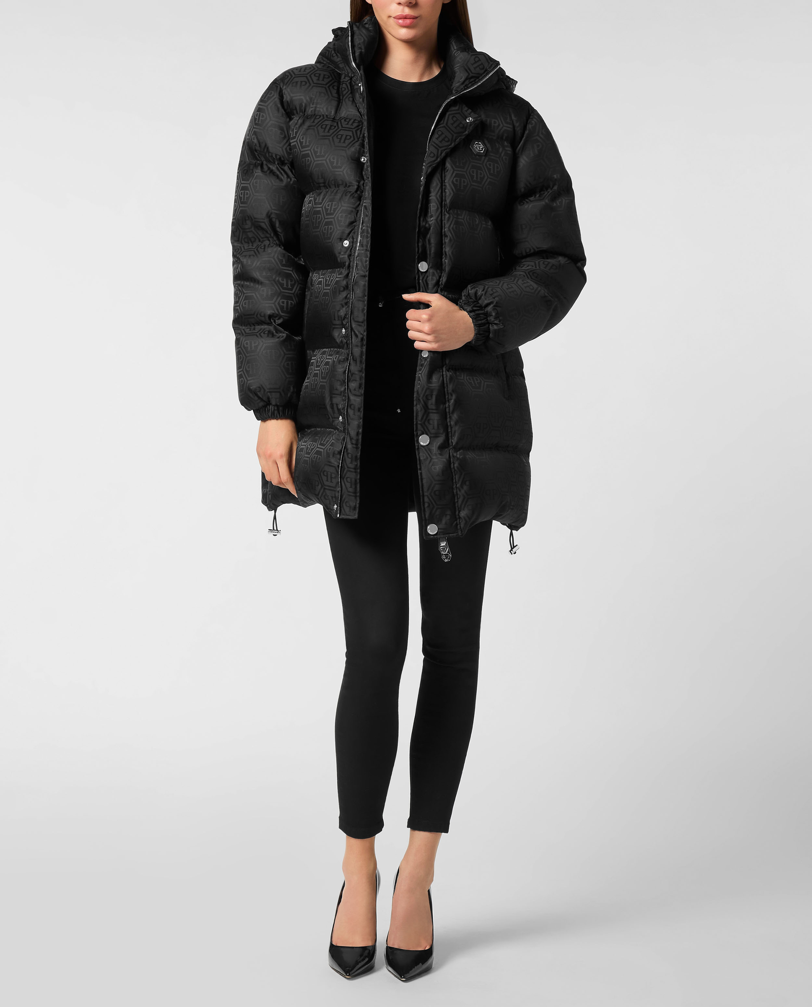 Pikowana kurtka puchowa z monogramem - Image #2