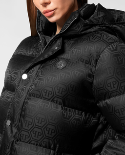 Pikowana kurtka puchowa z monogramem - Image #4