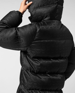 Pikowana kurtka puchowa z monogramem - Image #5