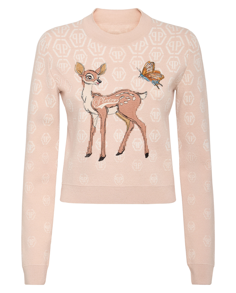 Beżowy sweter z monogramem - Image #1