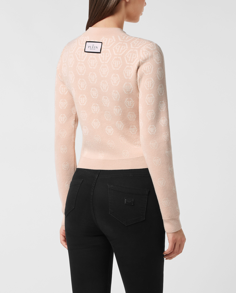 Beżowy sweter z monogramem - Image #3