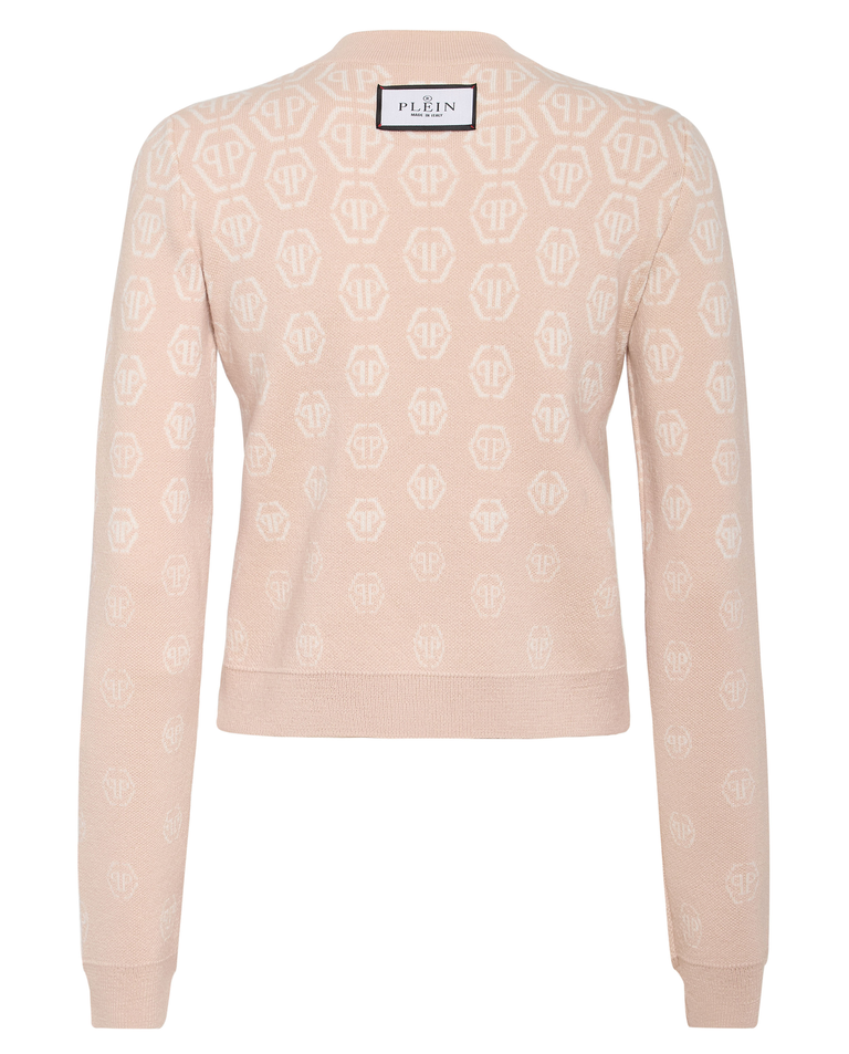 Beżowy sweter z monogramem - Image #5