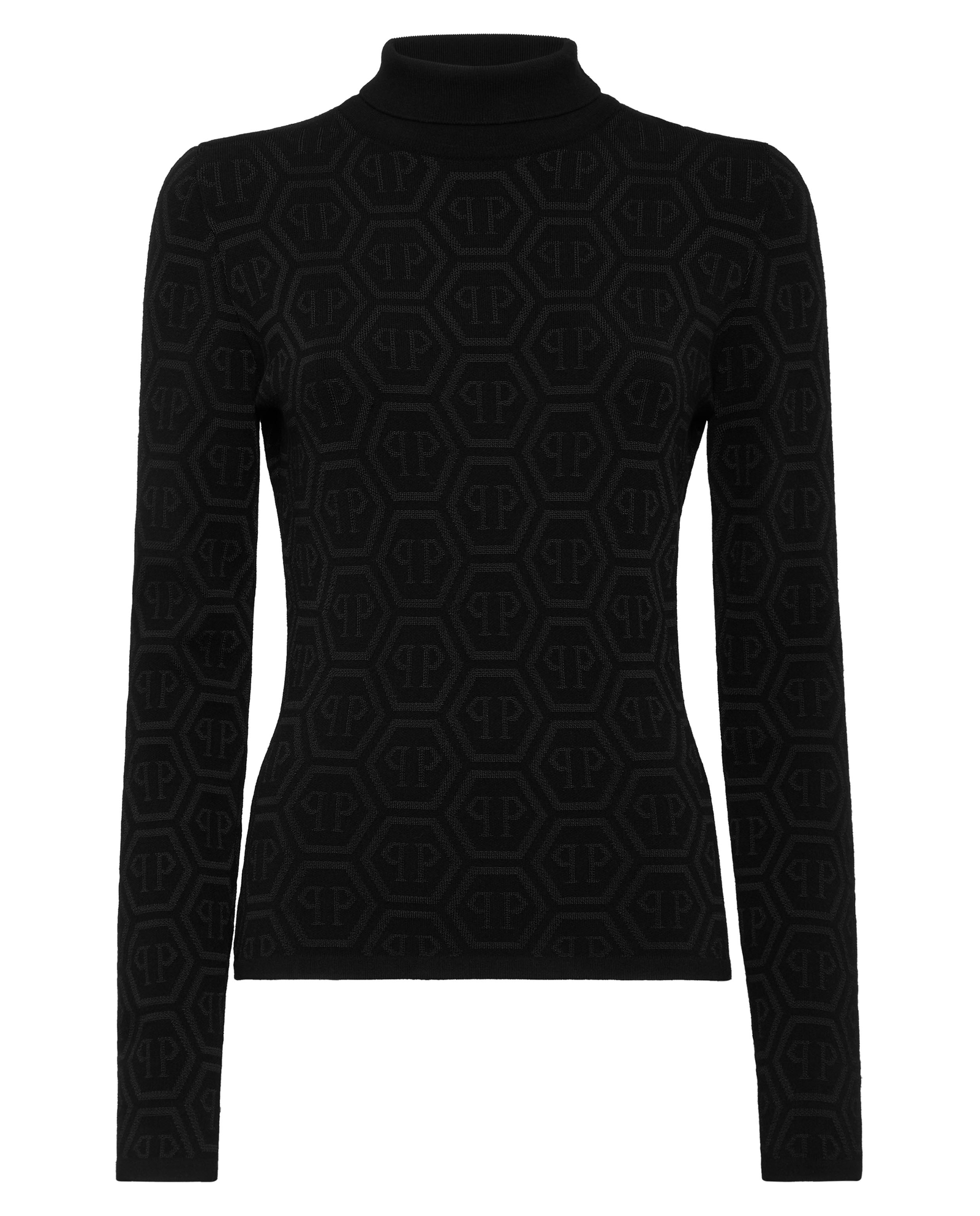 Czarny dzianinowy golf Monogram - Image #1