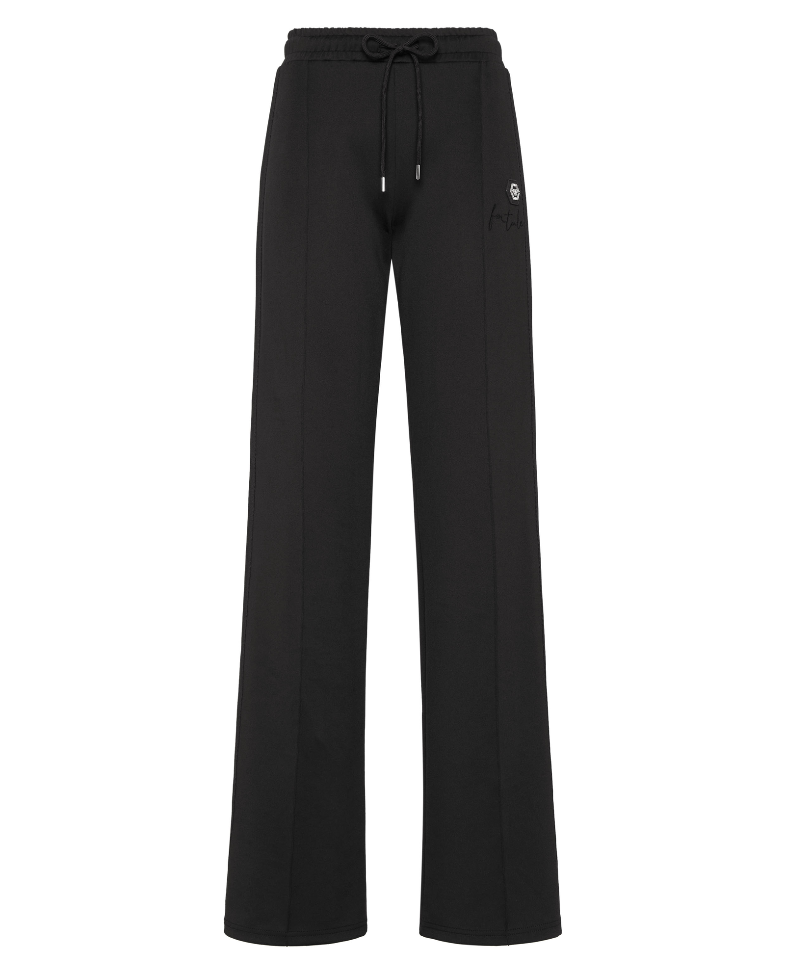 Czarne spodnie dresowe o prostym kroju - Image #1