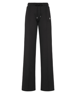 Czarne spodnie dresowe o prostym kroju - Image #1