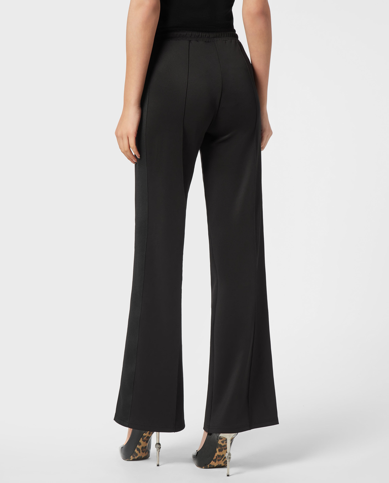 Czarne spodnie dresowe o prostym kroju - Image #3