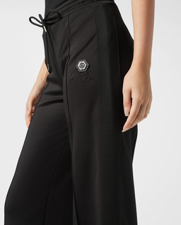 Czarne spodnie dresowe o prostym kroju - Image #4