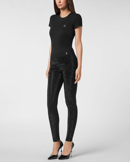 Czarne legginsy Mix Strass - Image #2
