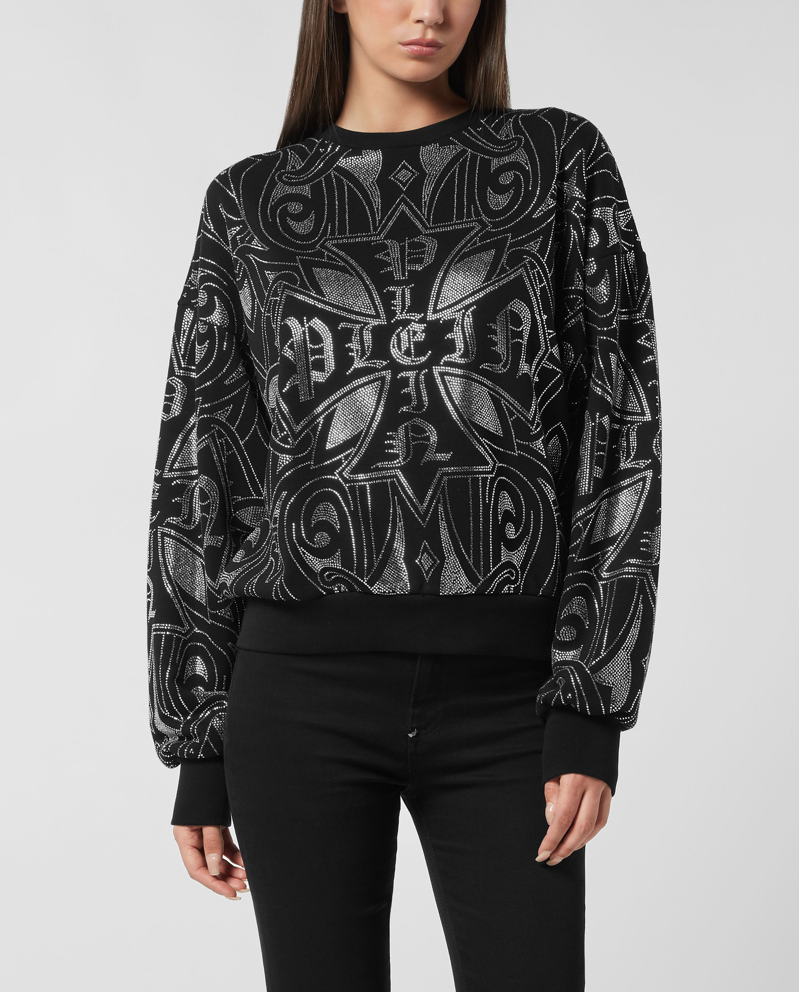 Czarna bluza Gothic Plein Strass - Image #0