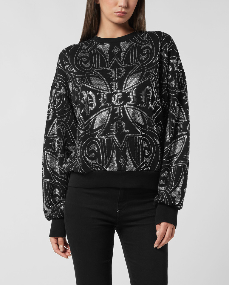 Czarna bluza Gothic Plein Strass - Image #0