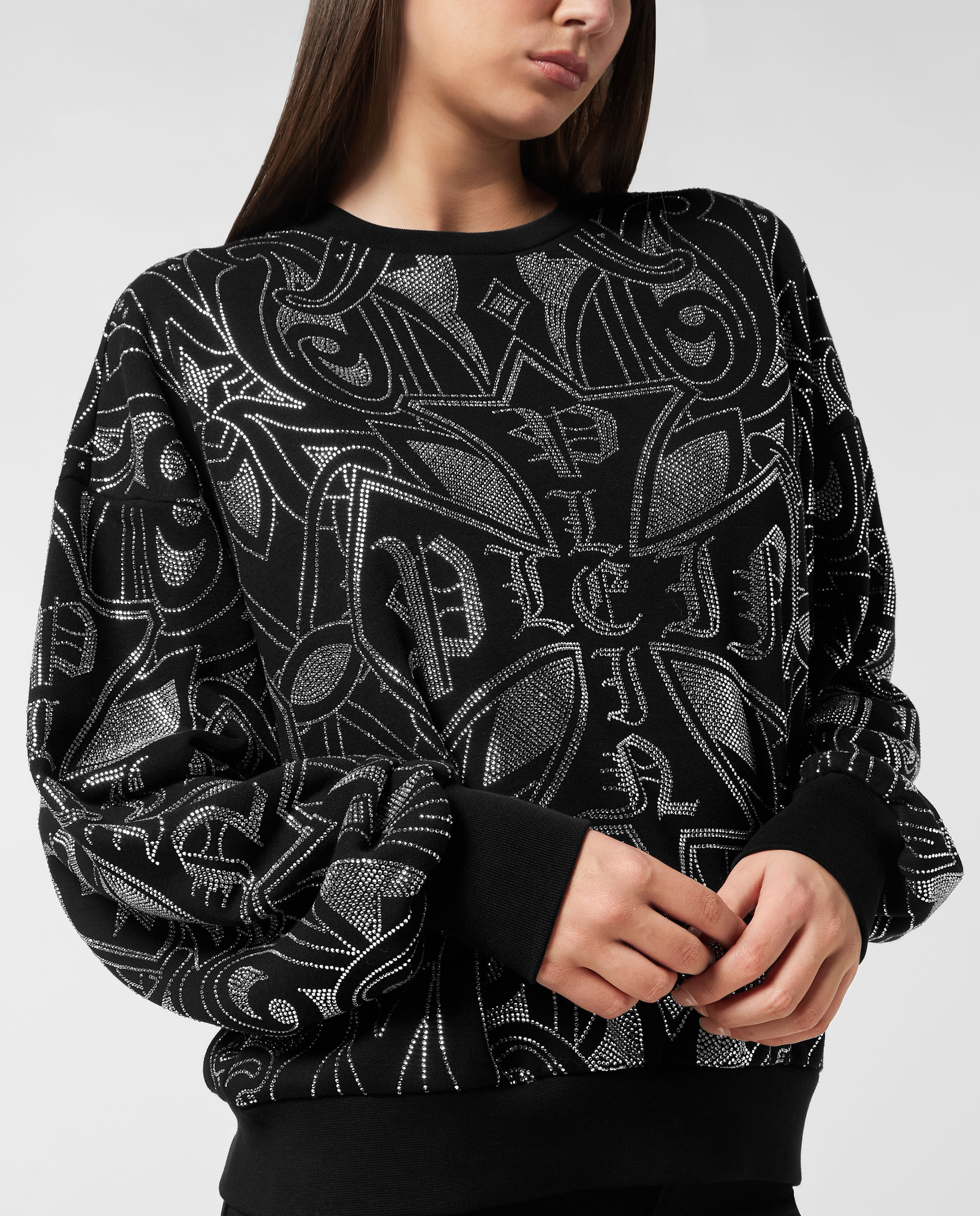 Czarna bluza Gothic Plein Strass - Image #4