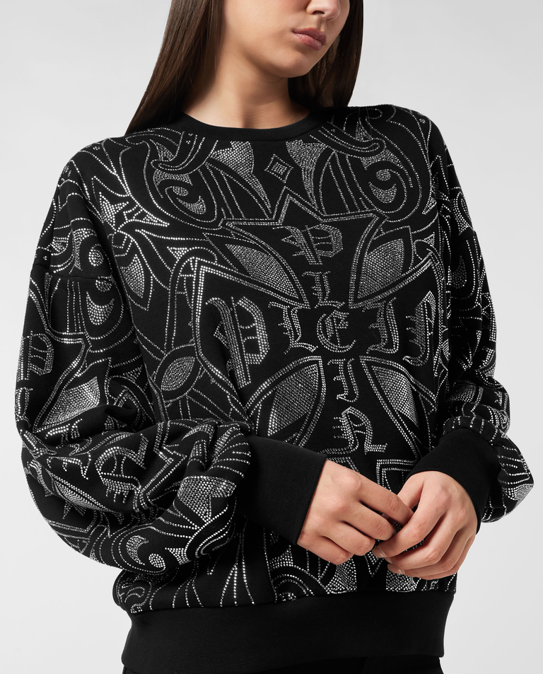 Czarna bluza Gothic Plein Strass - Image #4