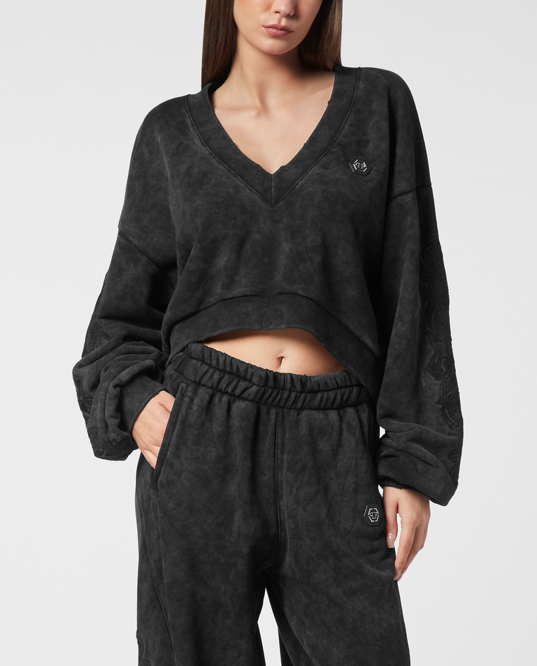 Bluza z dekoltem w serek