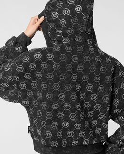 Krótka bluza z kapturem - Image #4