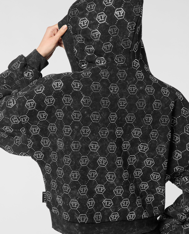 Krótka bluza z kapturem - Image #4