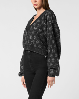 Krótka bluza z kapturem - Image #5