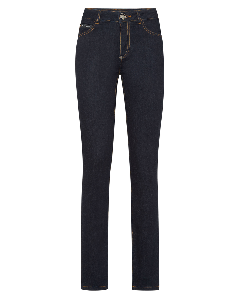 Granatowe jegginsy Fatale