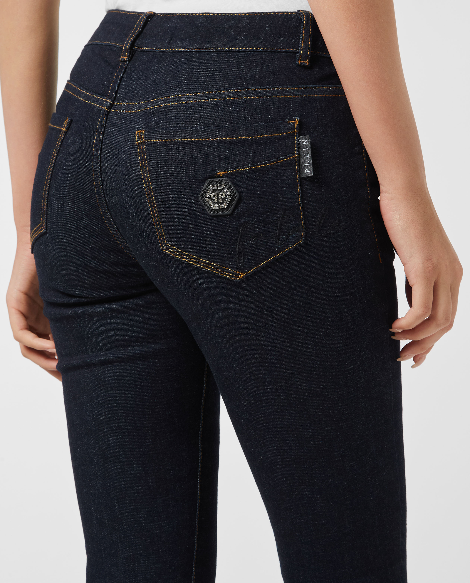 Granatowe jegginsy Fatale - Image #4