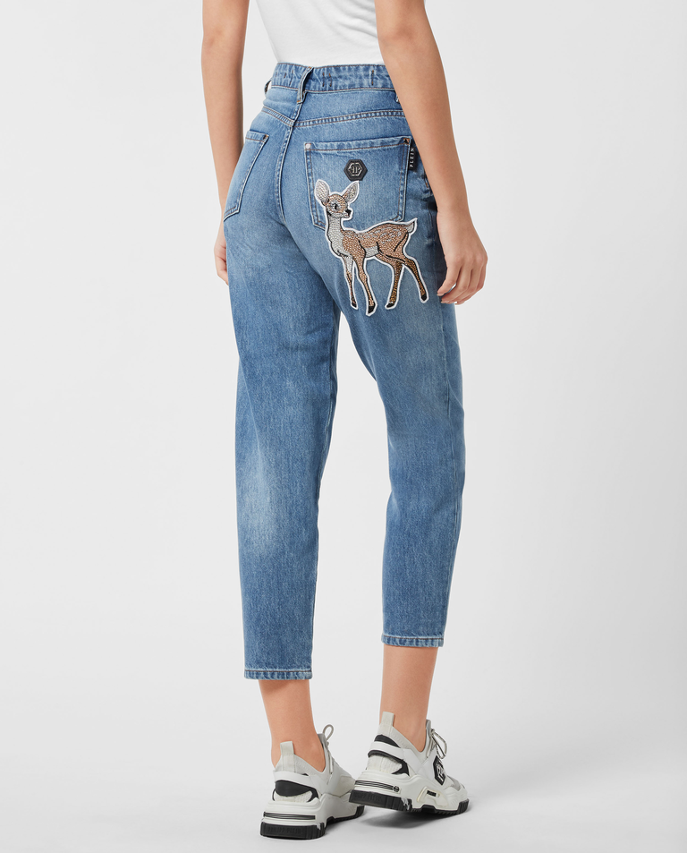 Niebieskie jeansy Mom Fit Bambi - Image #3