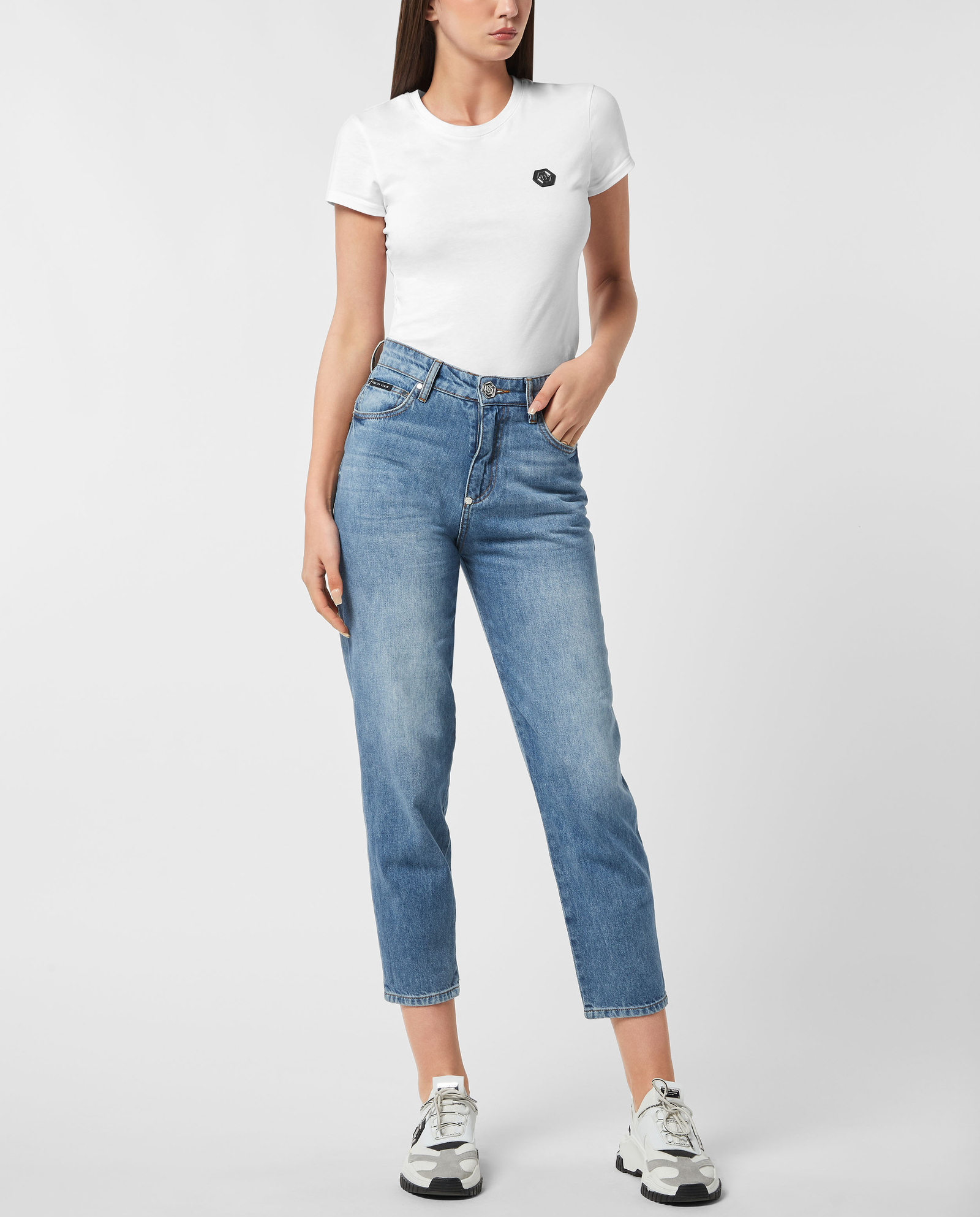 Niebieskie jeansy Mom Fit Bambi - Image #2