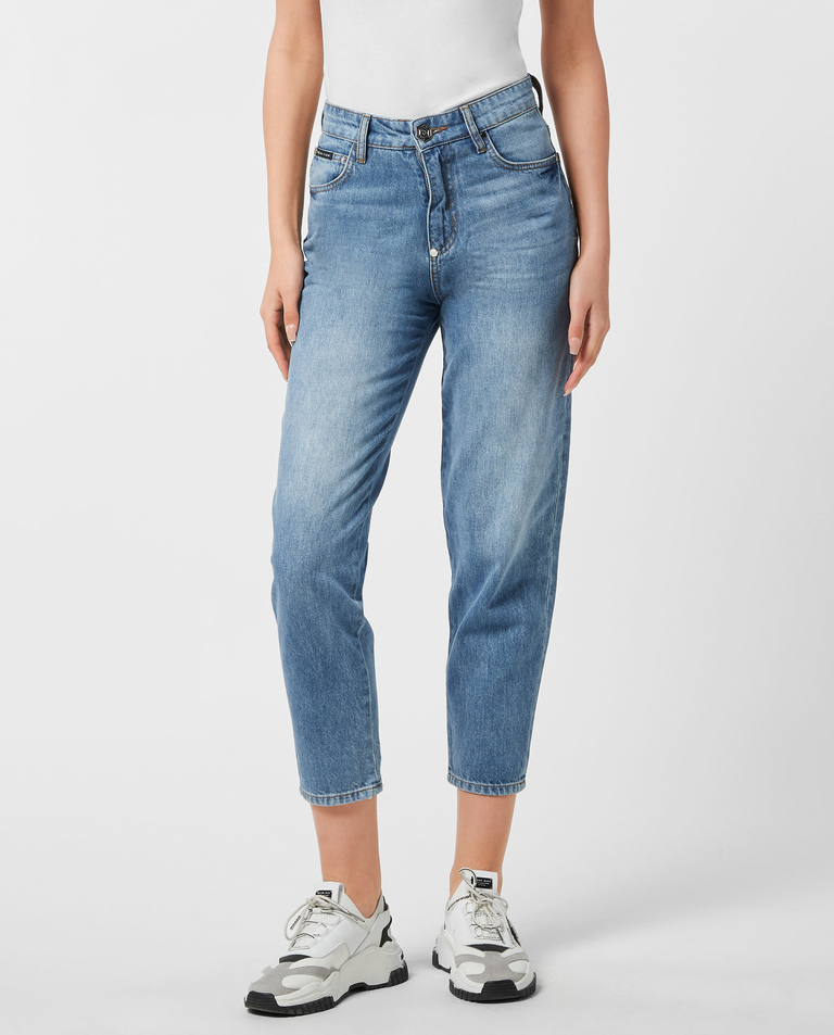 Niebieskie jeansy Mom Fit Bambi - Image #0