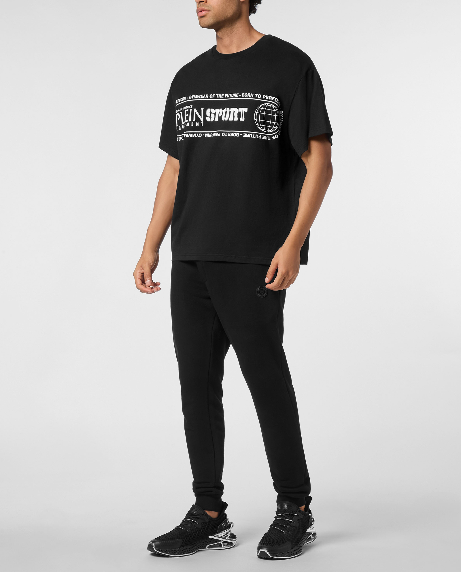 Czarny t-shirt z białymi napisami - Image #2