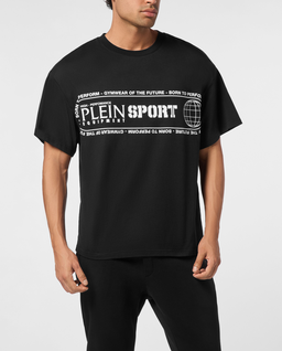 Czarny t-shirt z białymi napisami - Image #0