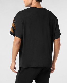 Czarna koszulka z okrągłym dekoltem Scratch - Image #3