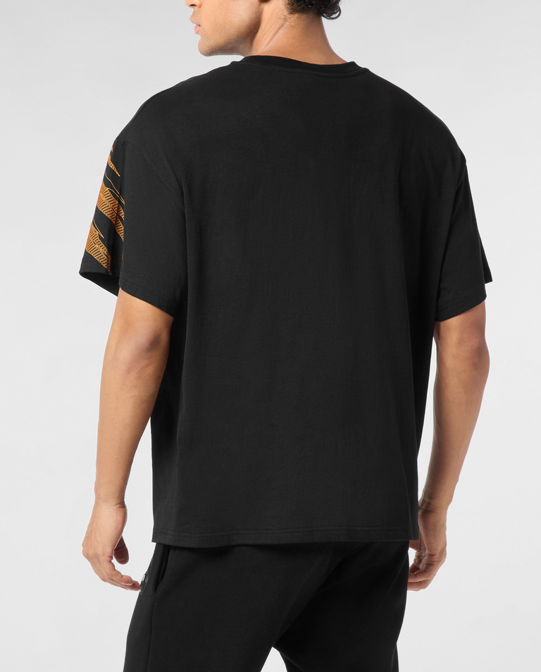 Czarna koszulka z okrągłym dekoltem Scratch - Image #3