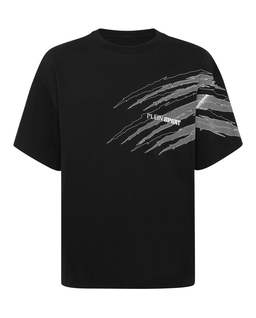 Czarna koszulka z okrągłym dekoltem Scratch - Image #1