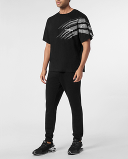 Czarna koszulka z okrągłym dekoltem Scratch - Image #2