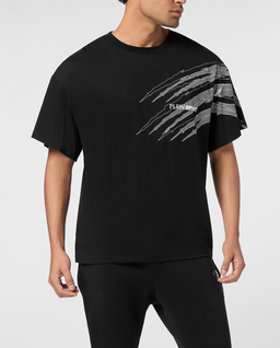 Czarna koszulka z okrągłym dekoltem Scratch - Image #0