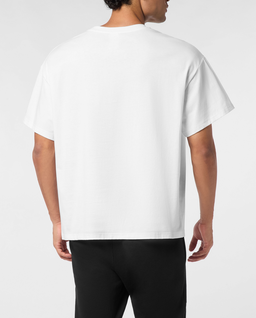 Biała koszulka z okrągłym dekoltem Scratch - Image #3