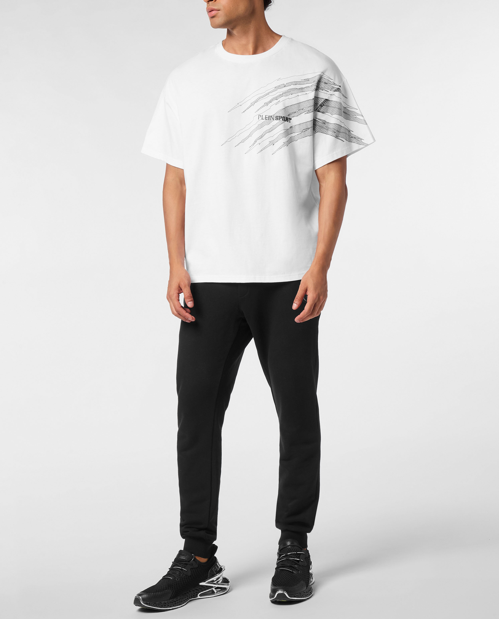 Biała koszulka z okrągłym dekoltem Scratch - Image #2