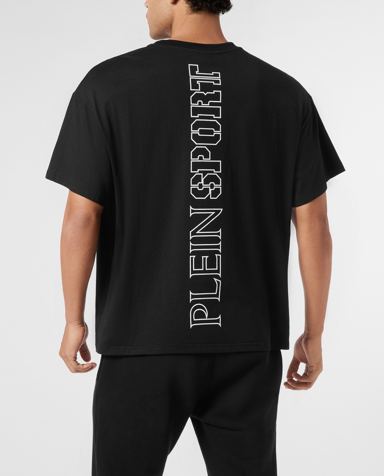 Czarna koszulka z okrągłym dekoltem - Image #3