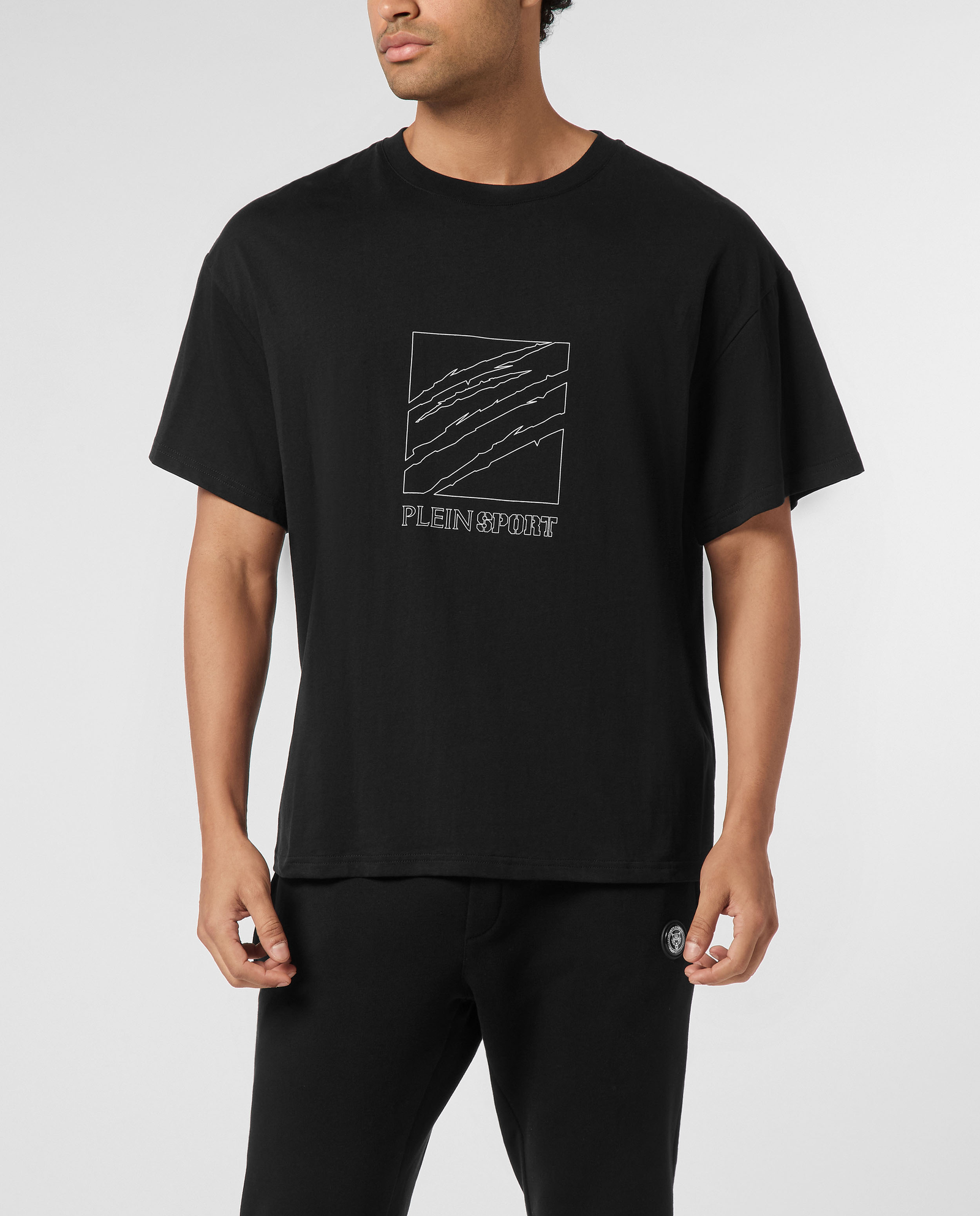 Czarna koszulka z okrągłym dekoltem - Image #0