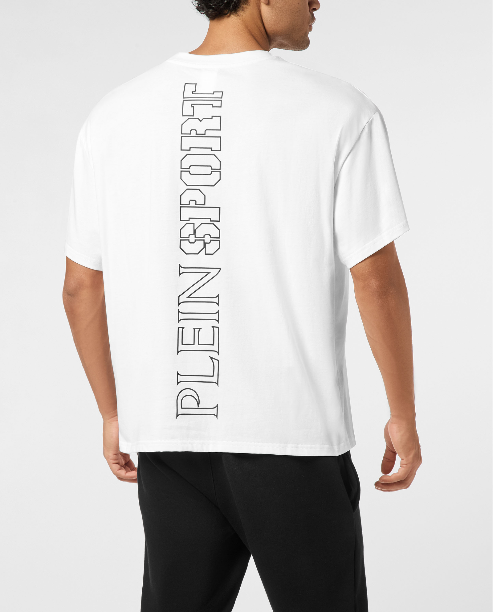 Biała koszulka z okrągłym dekoltem - Image #3