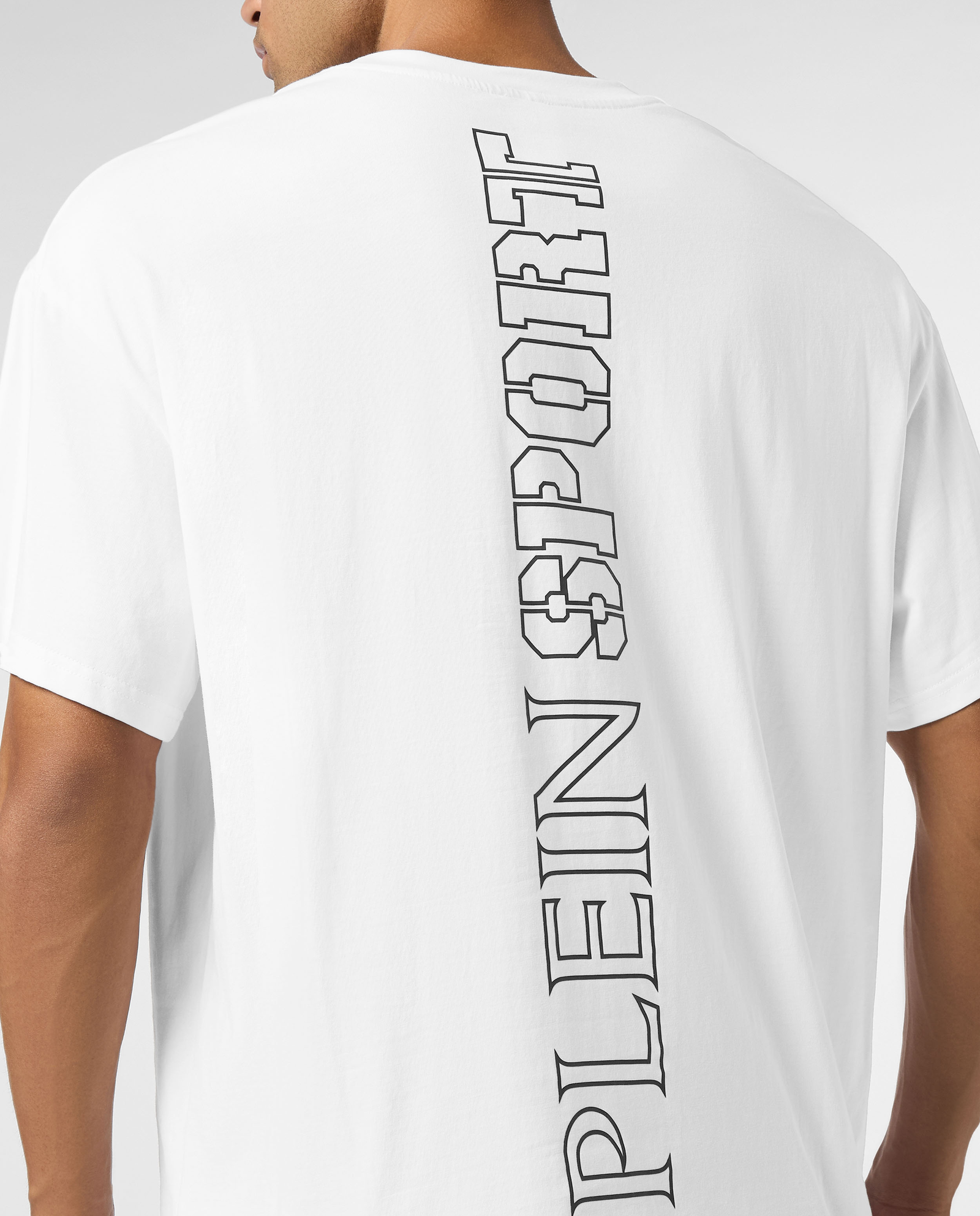 Biała koszulka z okrągłym dekoltem - Image #4