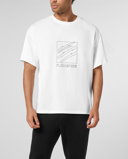 Biała koszulka z okrągłym dekoltem - Image #0