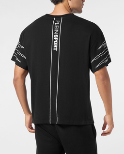 Czarna koszulka z okrągłym dekoltem Scratch - Image #3