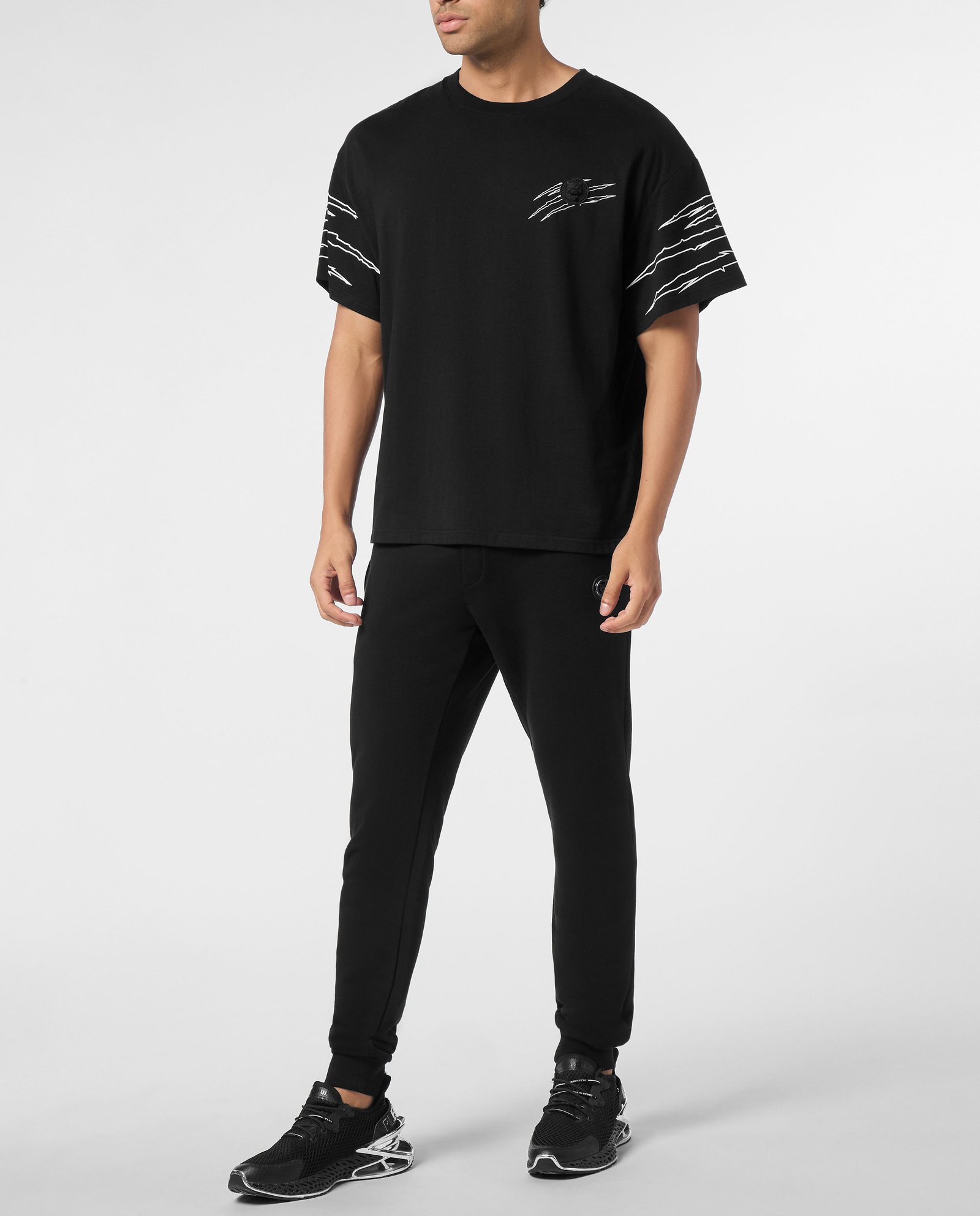 Czarna koszulka z okrągłym dekoltem Scratch - Image #2