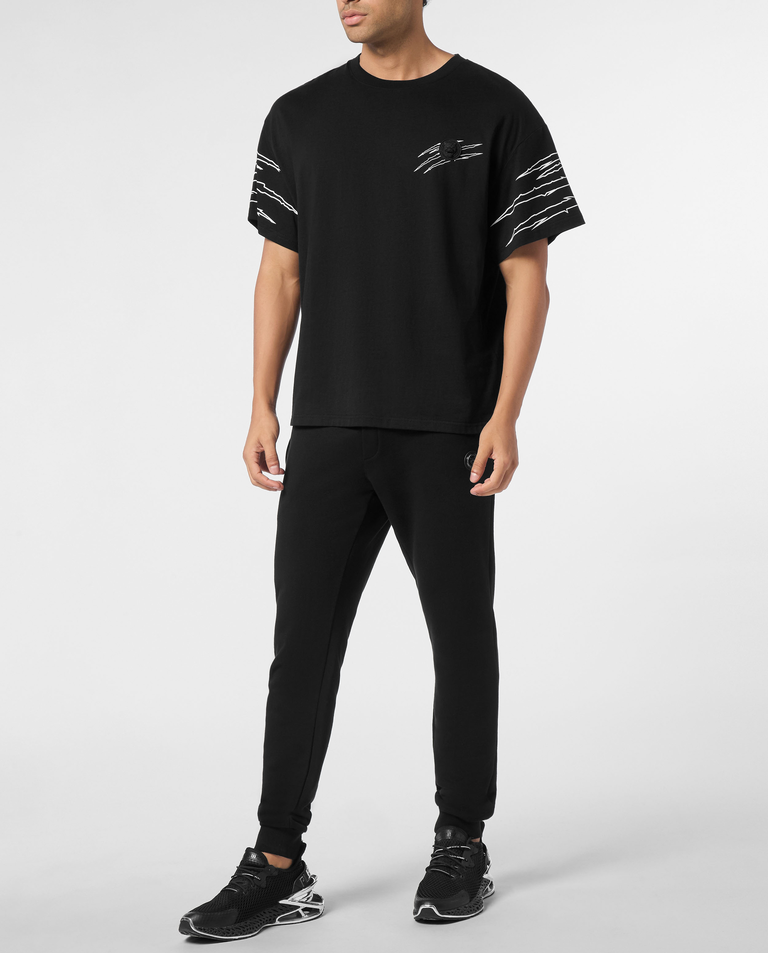 Czarna koszulka z okrągłym dekoltem Scratch - Image #2