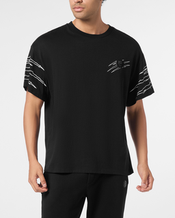 Czarna koszulka z okrągłym dekoltem Scratch - Image #0