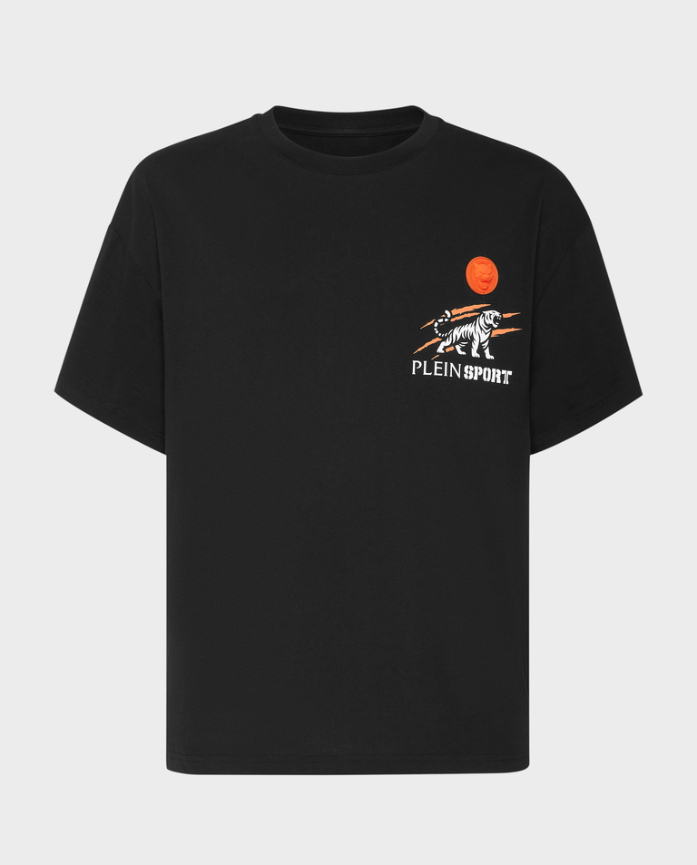 Czarny t-shirt Tiger Scratch