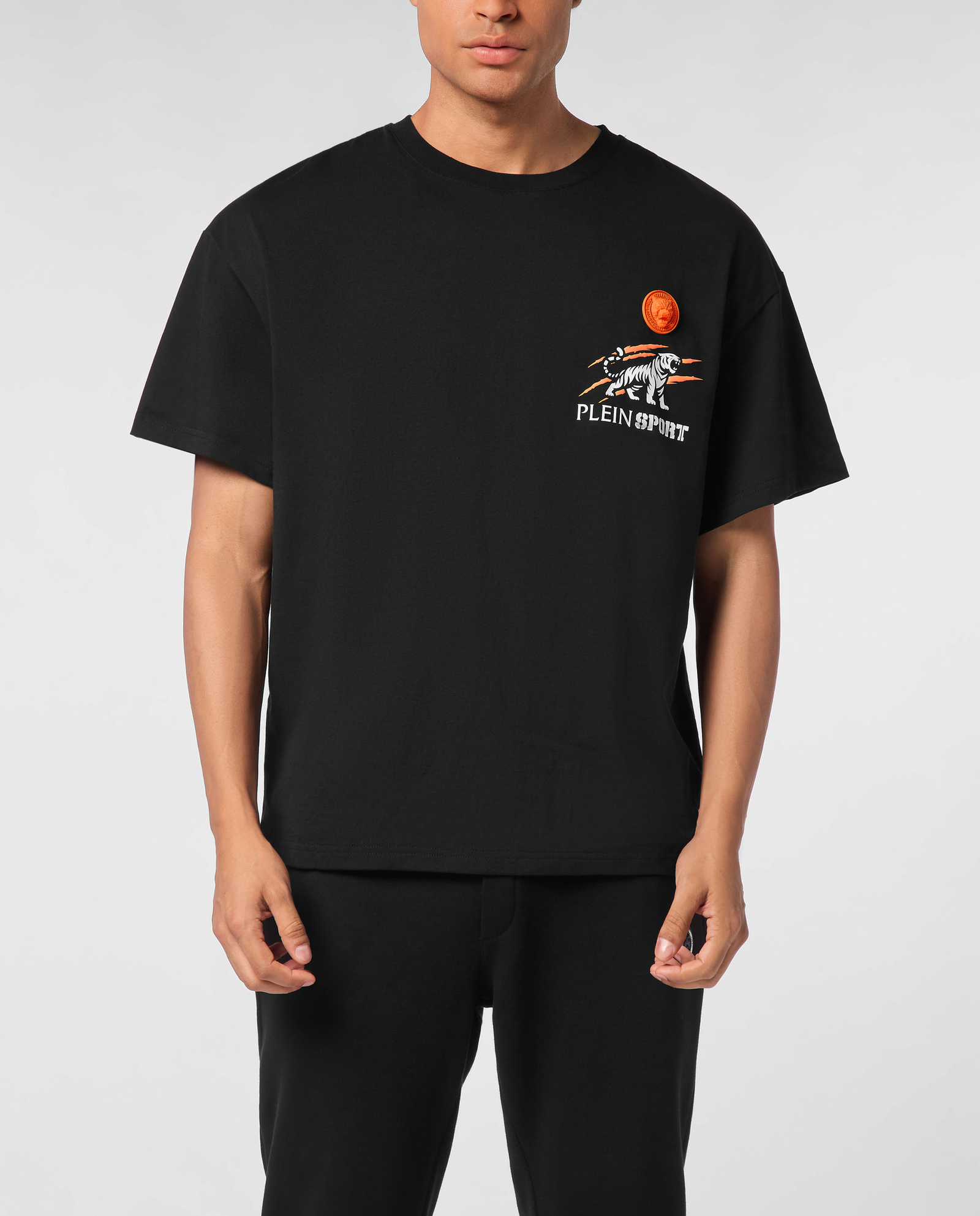 Czarny t-shirt Tiger Scratch - Image #0